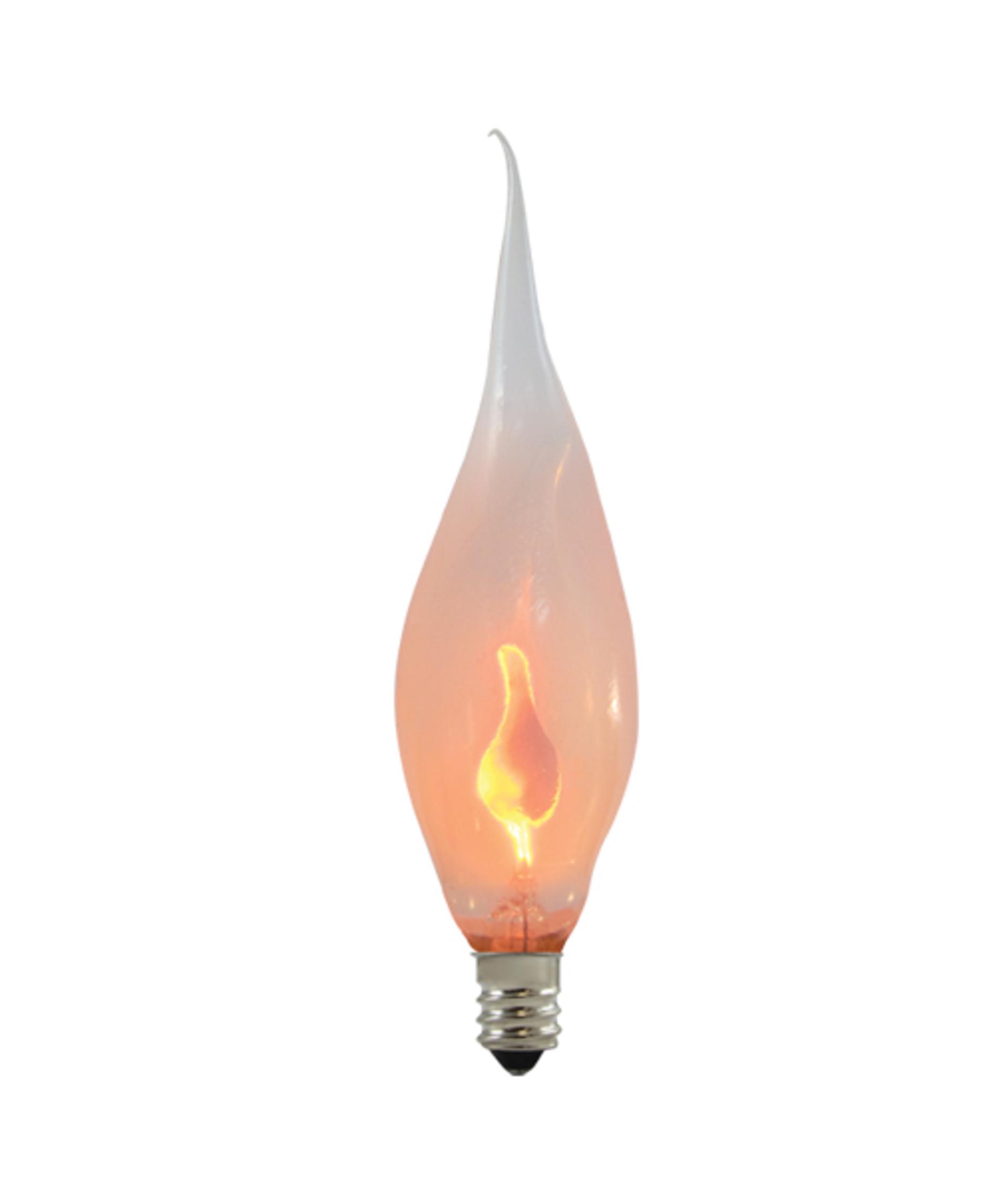 Bulbrite SFF3CTC 3 Watt 120 Volt White Silicone Dipped Flicker Flame