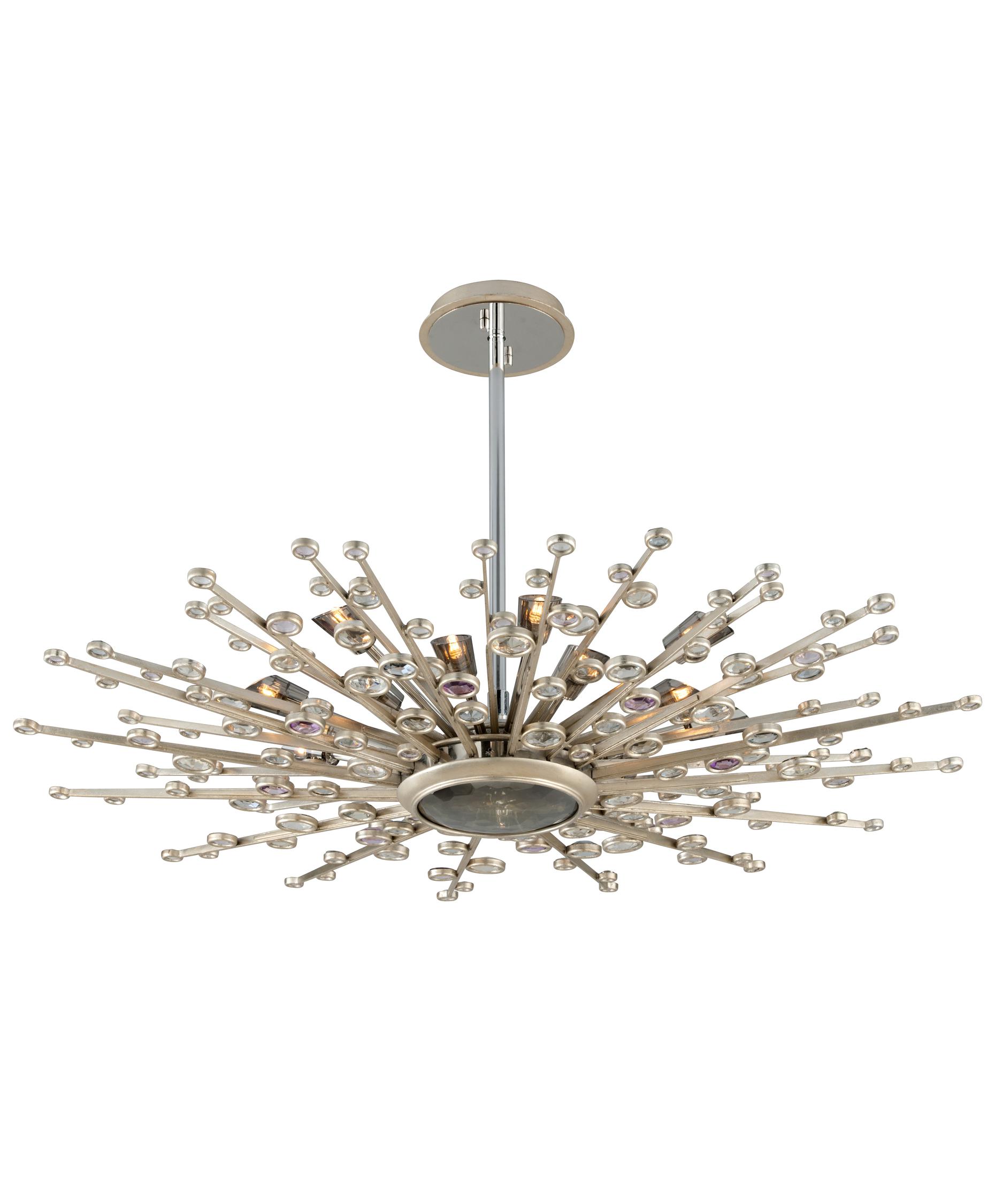 Corbett Lighting Big Bang Inch Wide Light Large - Shown In Silver Leaf Finish corbett lighting big bang inch wide light large - shown in silver leaf finish