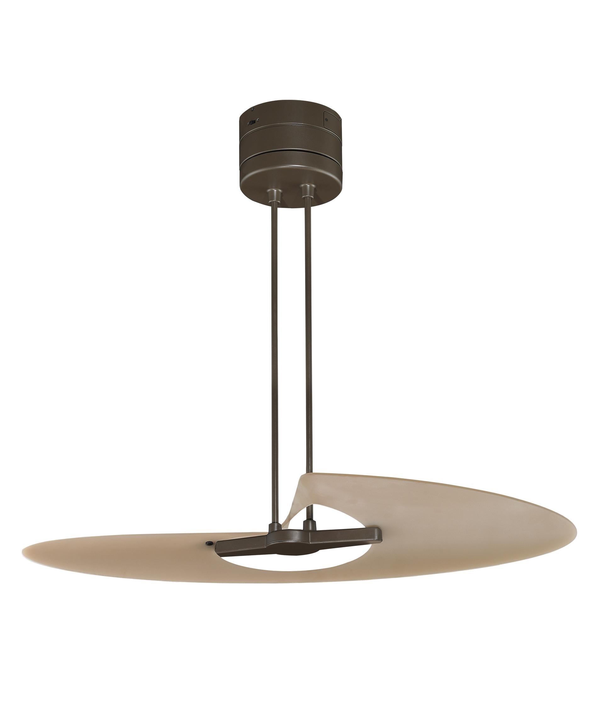 Fanimation Fp8026 Marea 42 Inch 1 Blade Ceiling Fan Capitol Shown In Oil Rubbed Bronze Finish And Amber Frosted Glass