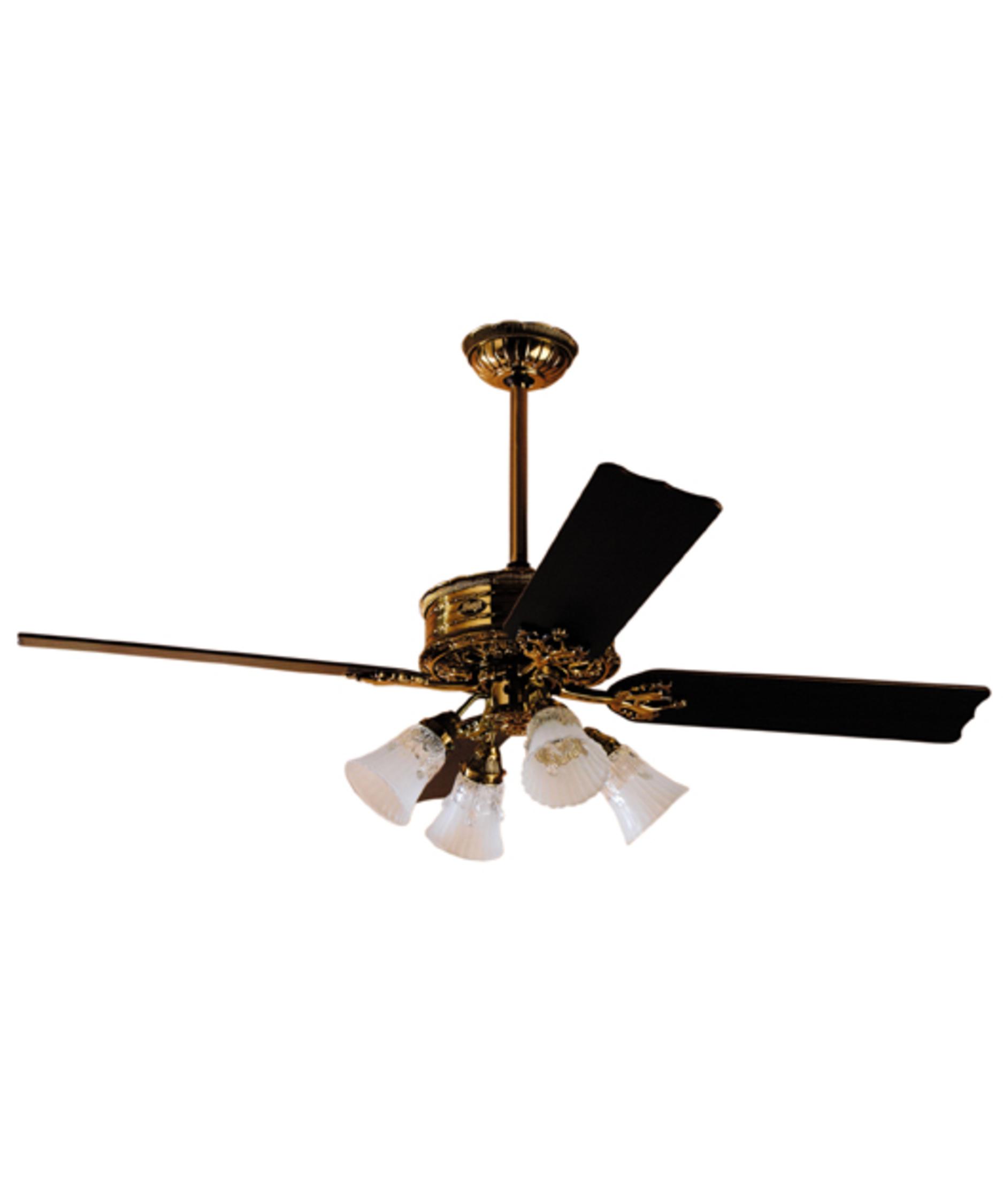 Hunter Fan 21897 Covent Garden 56 Inch 4 Blade Ceiling Shown In Burnished Brass Finish And Frosted Clear Glass